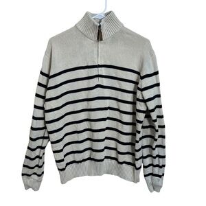 BRANDY MELVILLE Aleah Zip Oversize Sweater OneSize nautical coastal